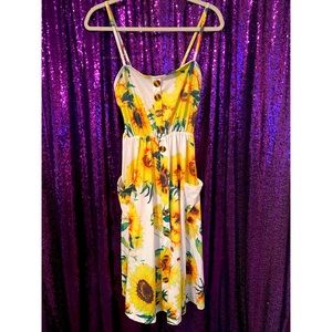 Sunflower dress with pockets